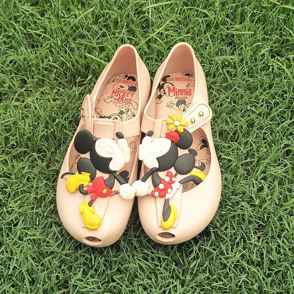 Mini Melissa Mickey And Minnie Kissing Shoe Sz 7-8 Kids